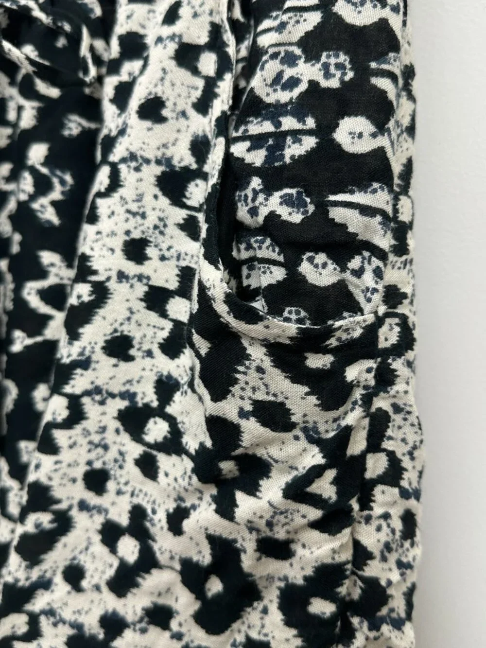 Vintage 90s Black & White Boho Pants Women's Size Medium Swim Cover-Up Summer